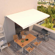 Luifel 500x350 cm crèmekleurig handmatig