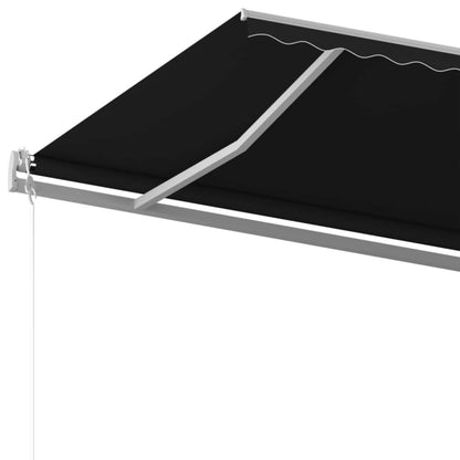 Luifel handmatig uittrekbaar 500x350 cm antracietkleurig
