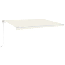 Luifel handmatig uittrekbaar met LED 500x350 cm crèmekleurig