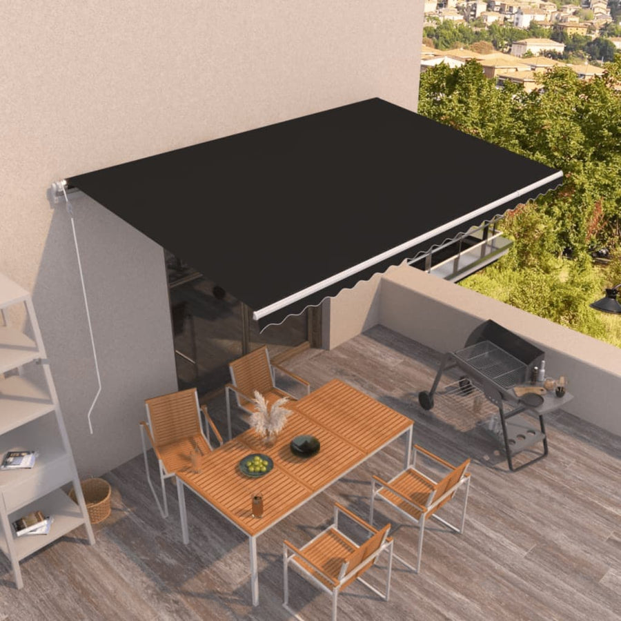 Luifel automatisch uittrekbaar 500x350 cm antracietkleurig