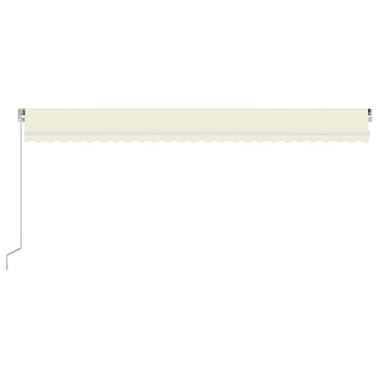 Luifel Handmatig Uittrekbaar 600X350 Cm Crèmekleurig 600 x 350 cm