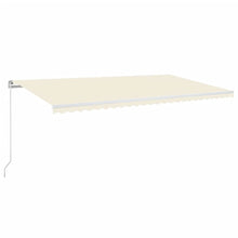 Luifel Handmatig Uittrekbaar Met Led 600X350 Cm Crèmekleurig 600 x 350 cm