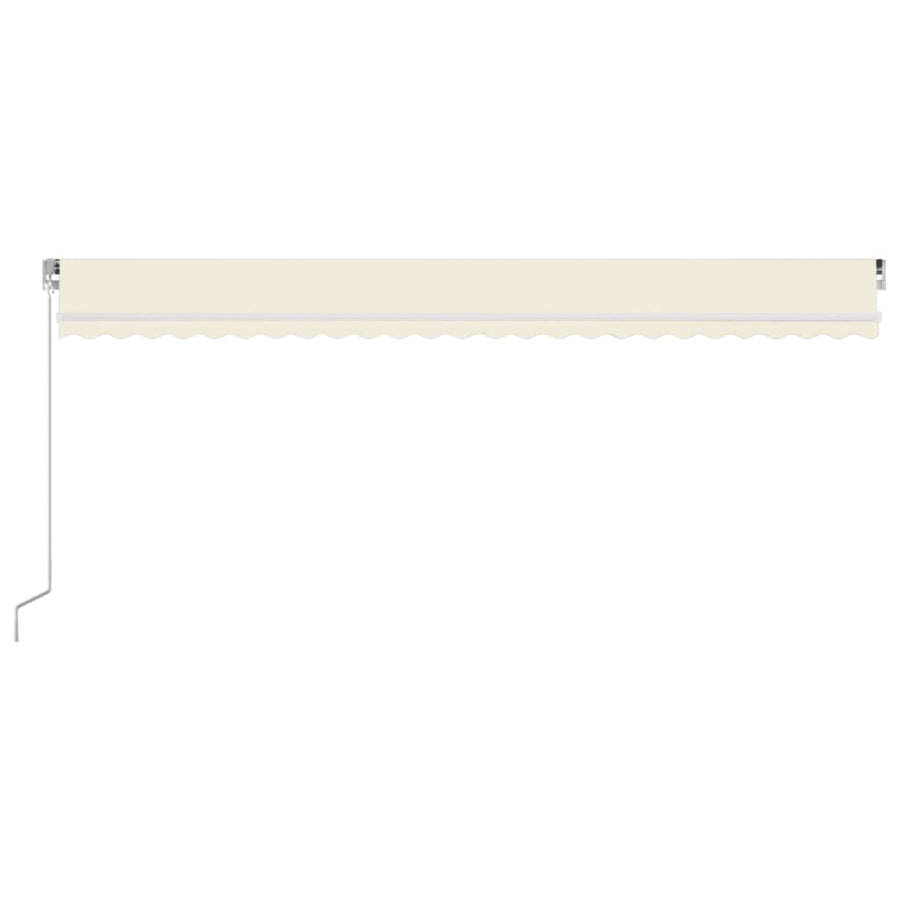 Luifel Handmatig Uittrekbaar Met Led 600X350 Cm Crèmekleurig 600 x 350 cm