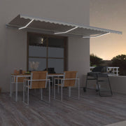 Luifel 600x350 cm crèmekleurig met LED