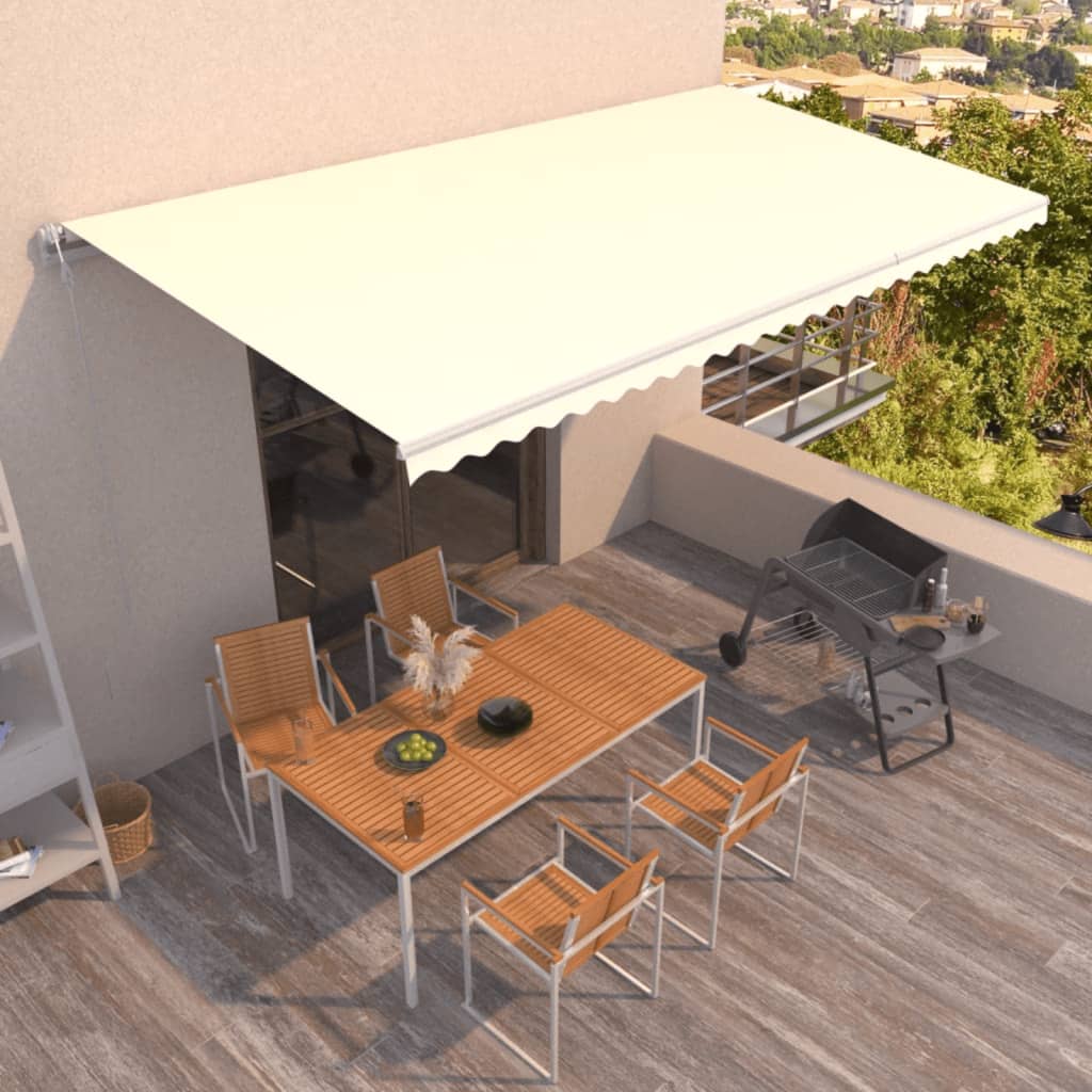 Luifel Automatisch Uittrekbaar Kleurig 600 x 350 cm Crème