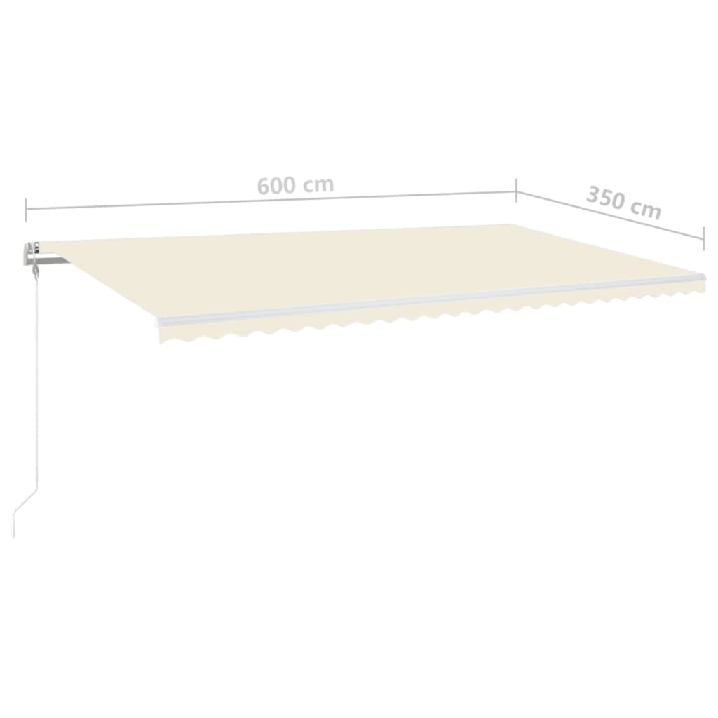 Luifel Automatisch Met Led En Windsensor Kleur 600 x 350 cm Crème