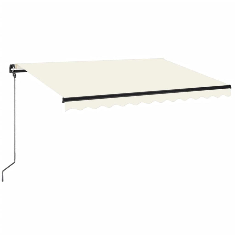 Luifel Handmatig Uittrekbaar Met Led Kleurig 350 x 250 cm Crème