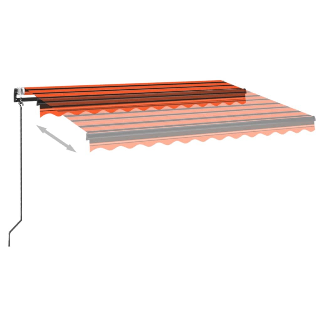 Luifel Automatisch Uittrekbaar 350X250 Cm Oranje En Bruin