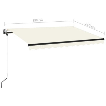 Luifel Automatisch Met Led En Windsensor Kleur Crème 350 x 250 cm