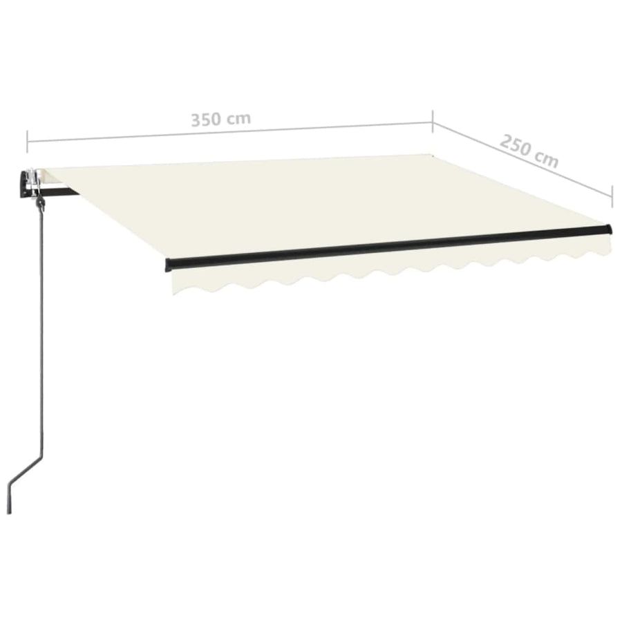 Luifel Automatisch Met Led En Windsensor Kleur Crème 350 x 250 cm