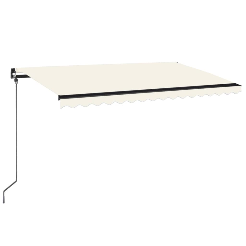 Luifel Handmatig Uittrekbaar 400X300 Cm Crèmekleurig