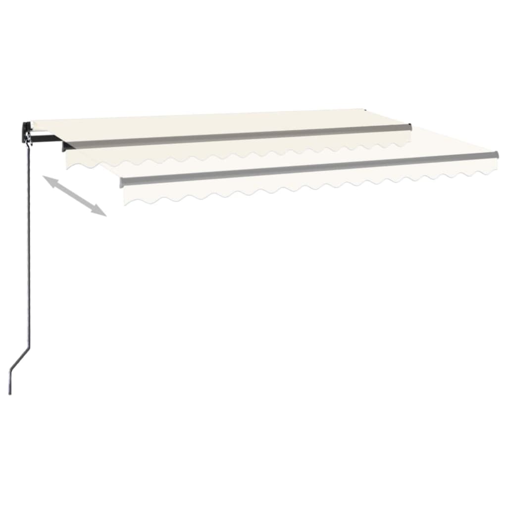 Luifel Handmatig Uittrekbaar 400X300 Cm Crèmekleurig
