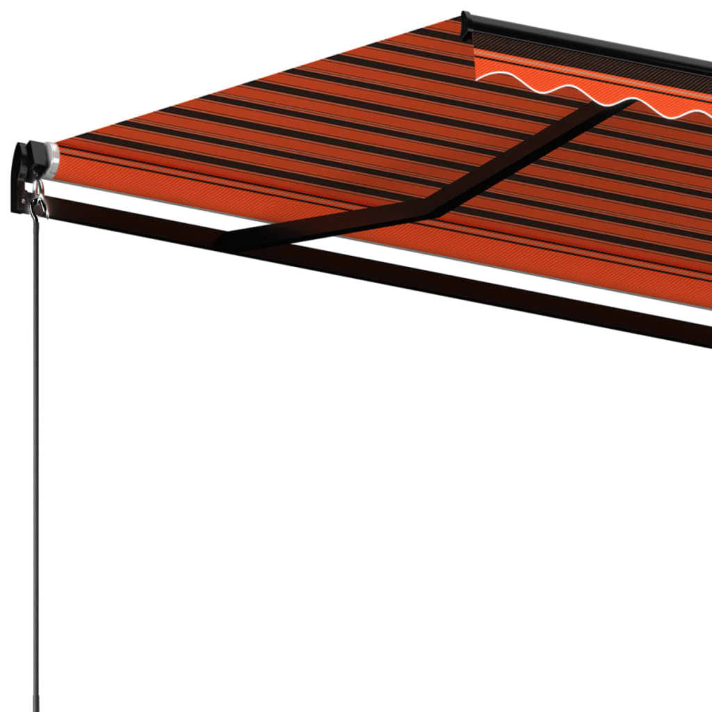 Luifel Handmatig Uittrekbaar 400X300 Cm Oranje En Bruin