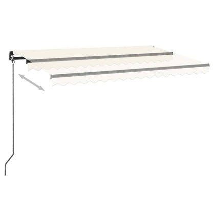 Luifel Handmatig Uittrekbaar Kleurig 450 x 300 cm Crème