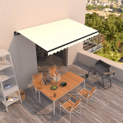 Luifel Handmatig Uittrekbaar Kleurig 450 x 300 cm Crème