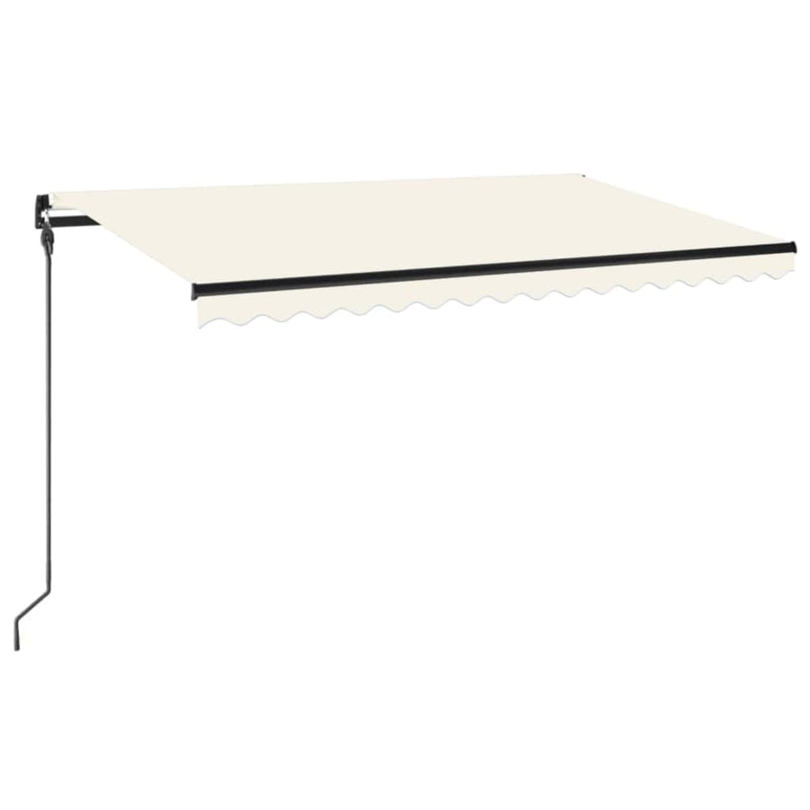 Luifel Handmatig Uittrekbaar Met Led Kleurig 450 x 300 cm Crème