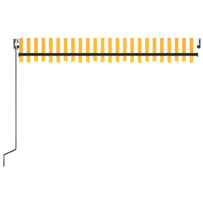 Luifel Automatisch Uittrekbaar 450 x 300 cm Geel en wit