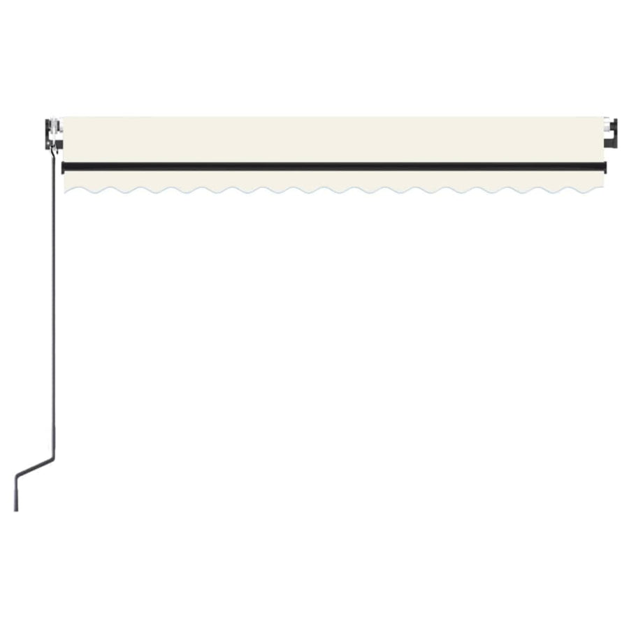 Luifel automatisch met LED en windsensor 450x300 cm crèmekleur 450 x 300 cm Crème
