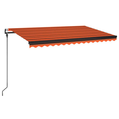 Luifel automatisch met LED windsensor 450x300 cm oranje bruin