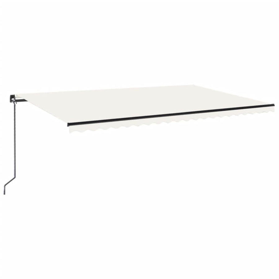 Luifel handmatig uittrekbaar 500x300 cm crèmekleurig 500 x 300 cm Crème