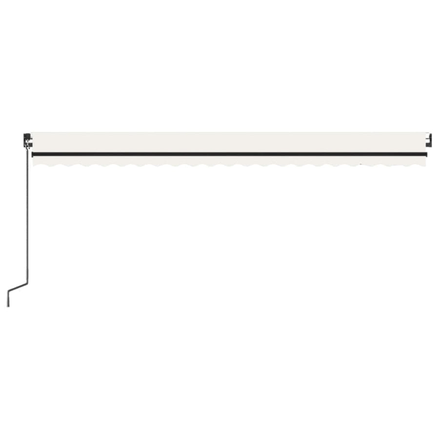 Luifel handmatig uittrekbaar 500x300 cm crèmekleurig 500 x 300 cm Crème