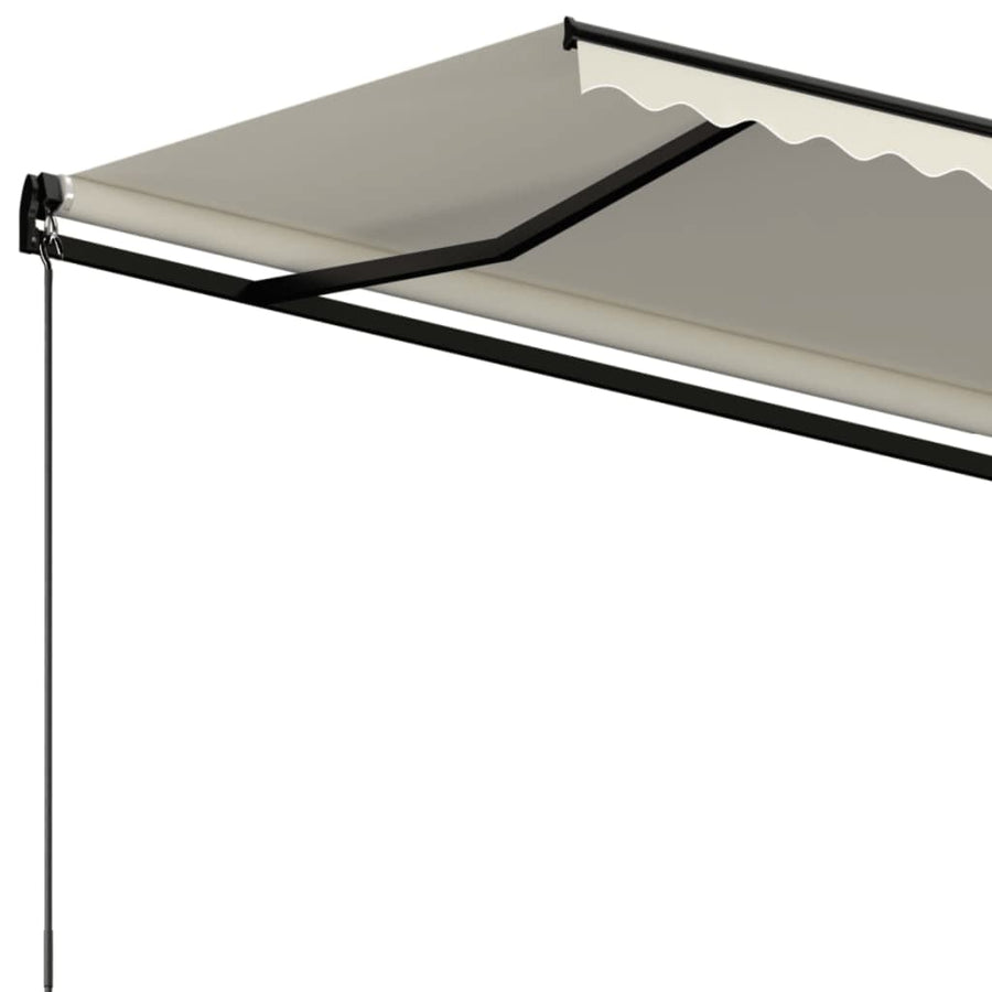 Luifel handmatig uittrekbaar 500x300 cm crèmekleurig 500 x 300 cm Crème
