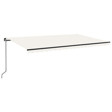 Luifel Handmatig Uittrekbaar Met Led Kleurig Crème 500 x 300 cm