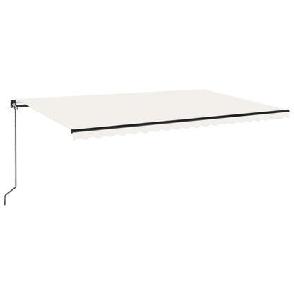 Luifel Handmatig Uittrekbaar Met Led Kleurig Crème 500 x 300 cm