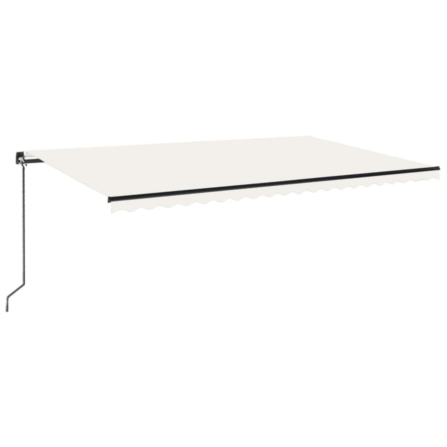 Luifel Handmatig Uittrekbaar Met Led Kleurig Crème 500 x 300 cm
