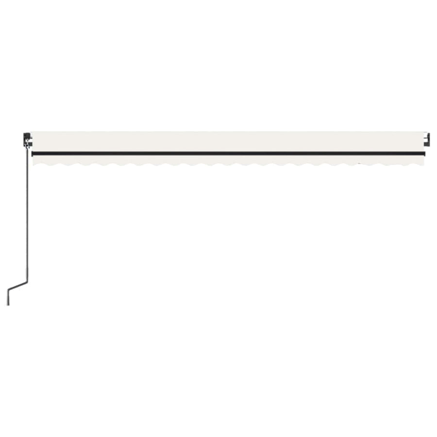 Luifel Handmatig Uittrekbaar Met Led Kleurig Crème 500 x 300 cm