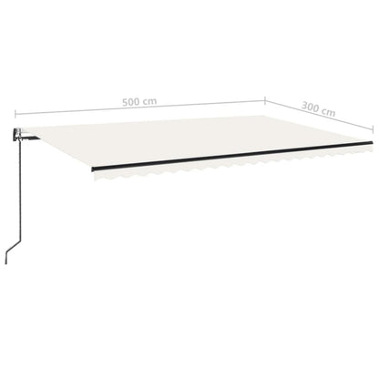 Luifel Automatisch Uittrekbaar Kleurig Crème 500 x 300 cm