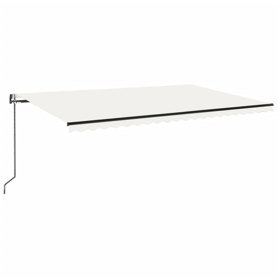 Luifel automatisch met LED en windsensor 500x300 cm crèmekleur 500 x 300 cm Crème