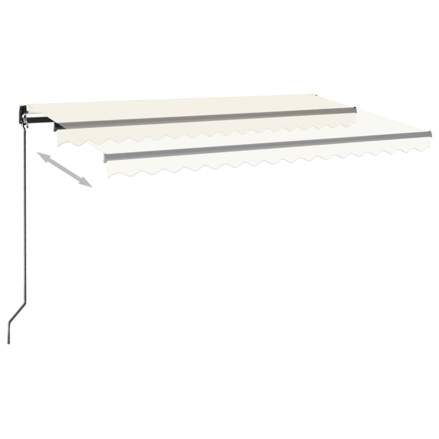 Luifel handmatig uittrekbaar 400x350 cm crèmekleurig 400 x 350 cm Crème