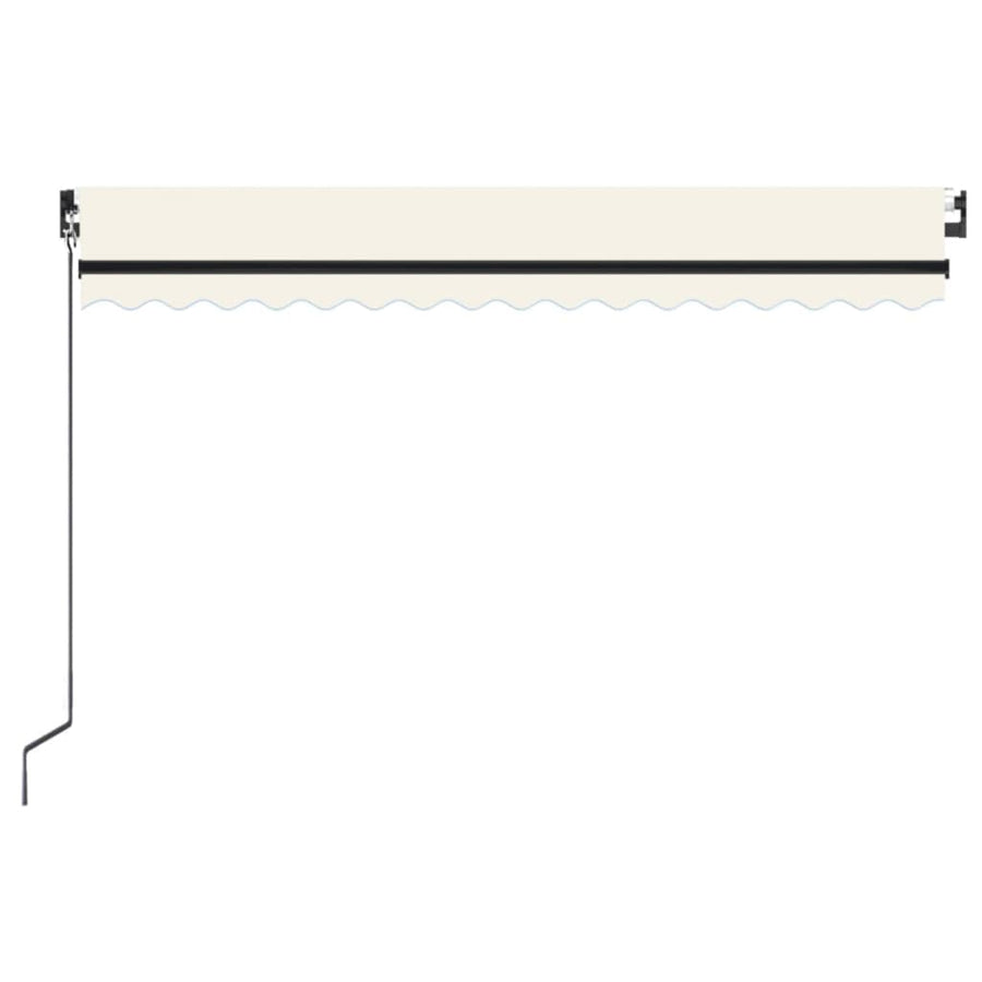 Luifel Handmatig Uittrekbaar Met Led Kleurig 400 x 350 cm Crème