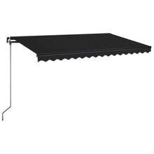Luifel Handmatig Uittrekbaar Met Led Kleur 400 x 350 cm Antraciet