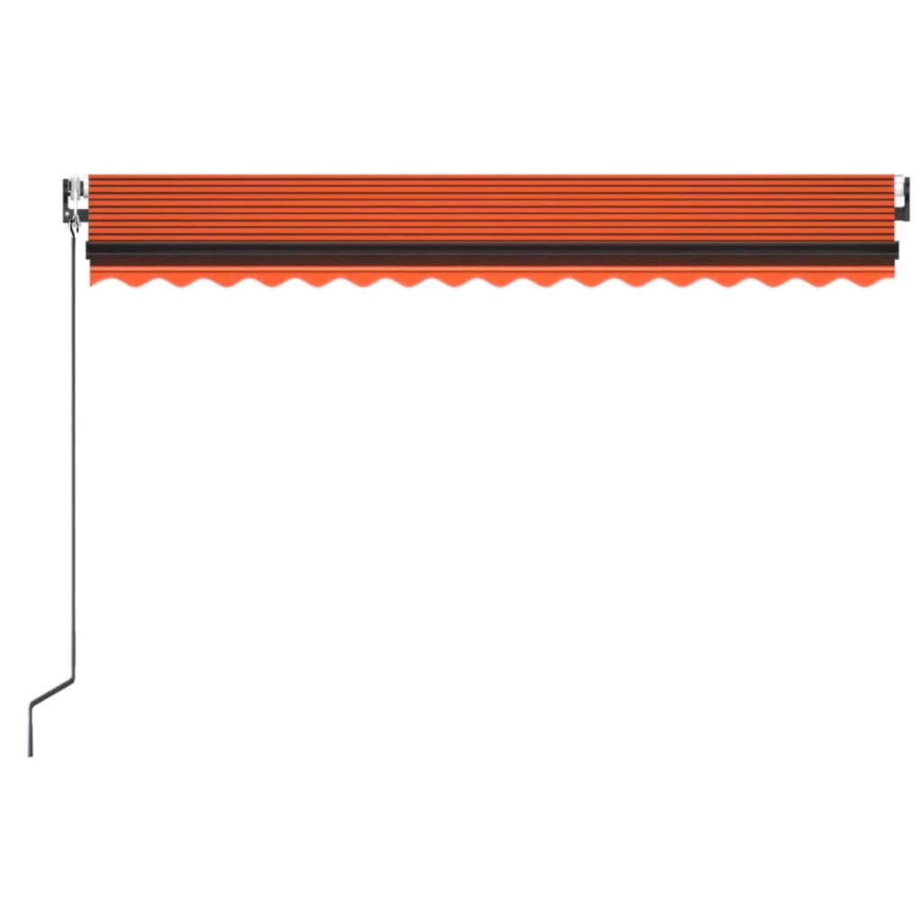 Luifel automatisch uittrekbaar 400x350 cm oranje en bruin