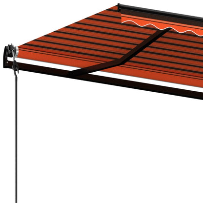 Luifel automatisch uittrekbaar 400x350 cm oranje en bruin