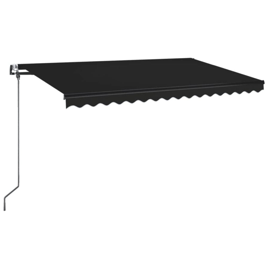 Luifel automatisch met LED en windsensor 400x350 cm antraciet 400 x 350 cm Antraciet
