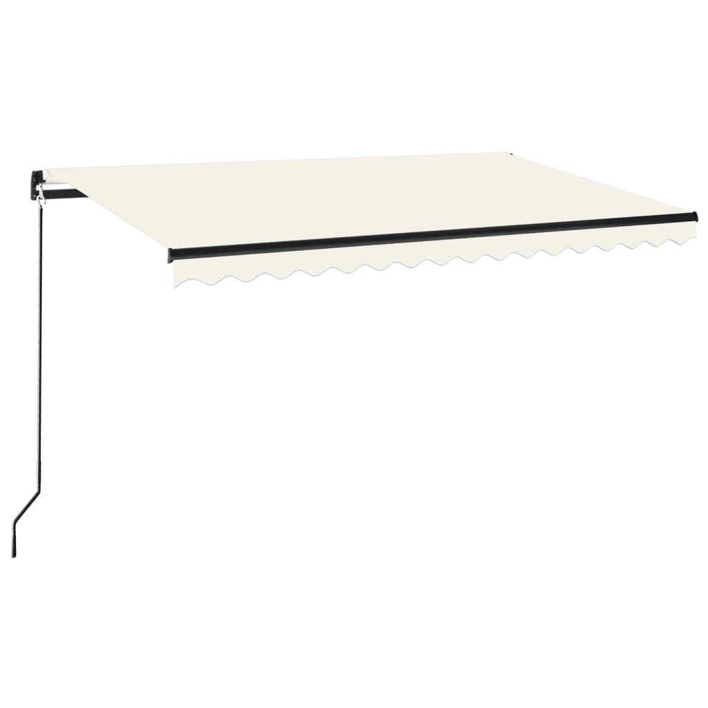 Luifel handmatig uittrekbaar 450x350 cm crèmekleurig 450 x 350 cm Crème