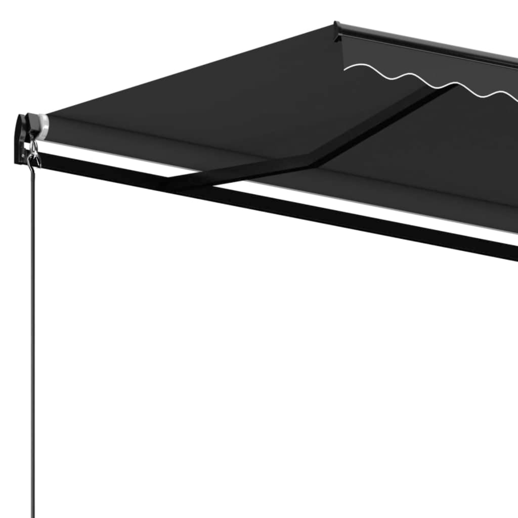 Luifel handmatig uittrekbaar 450x350 cm antracietkleurig 450 x 350 cm Antraciet