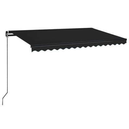 Luifel handmatig uittrekbaar met LED 450x350 cm antracietkleur 450 x 350 cm Antraciet
