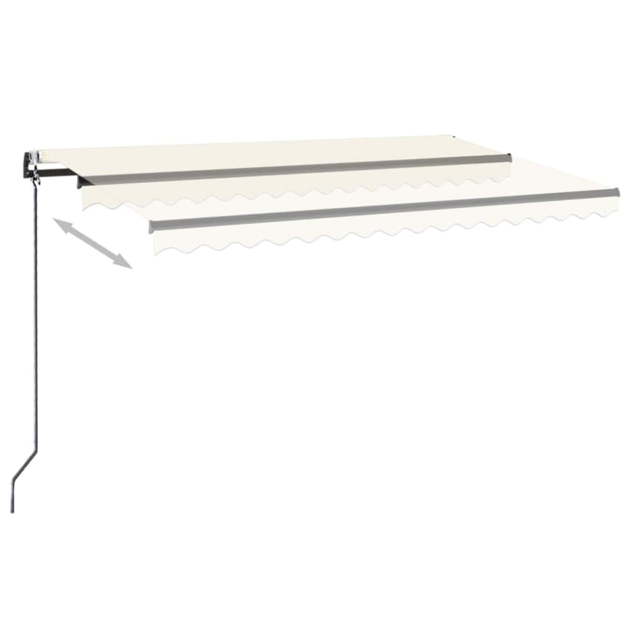 Luifel Automatisch Uittrekbaar Kleurig 450 x 350 cm Crème