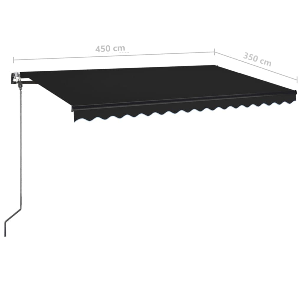 Luifel Automatisch Uittrekbaar Kleurig 450 x 350 cm Antraciet