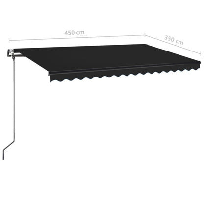 Luifel Automatisch Uittrekbaar Kleurig 450 x 350 cm Antraciet