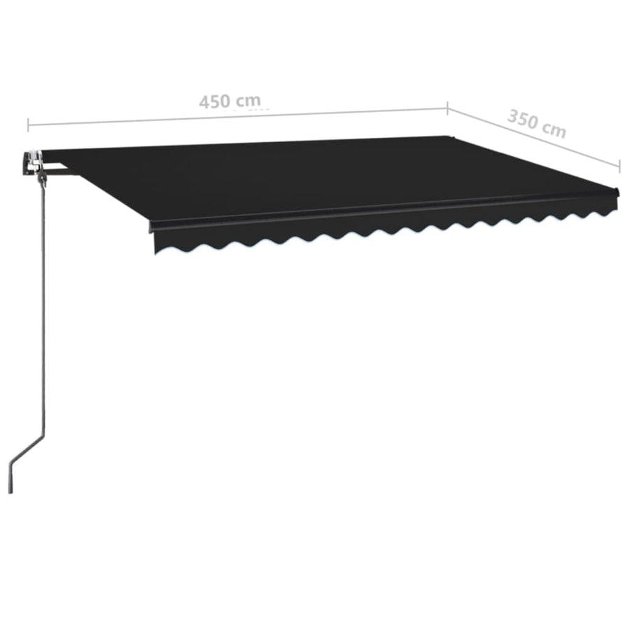 Luifel Automatisch Uittrekbaar Kleurig 450 x 350 cm Antraciet