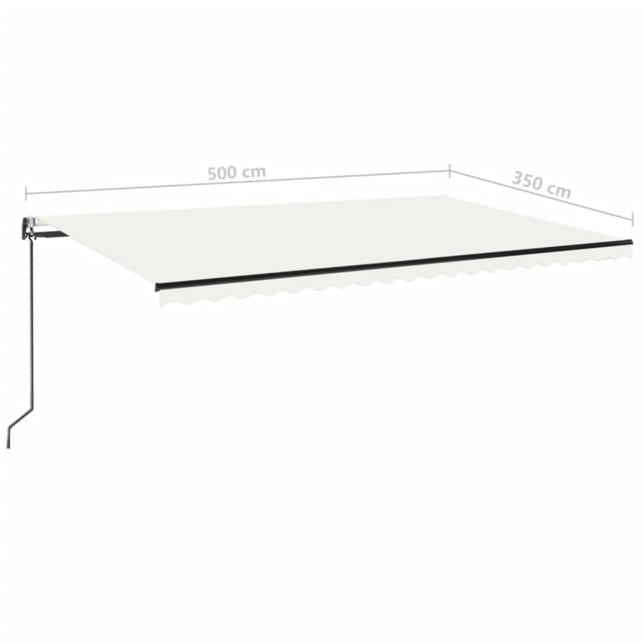 Luifel automatisch uittrekbaar 500x350 cm crèmekleurig