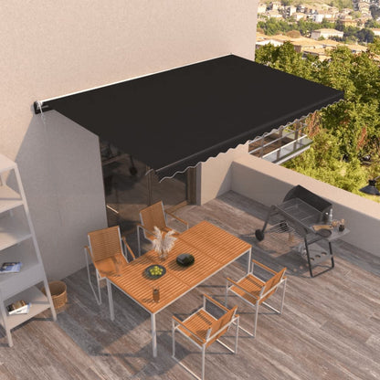 Luifel automatisch uittrekbaar 500x350 cm antracietkleurig