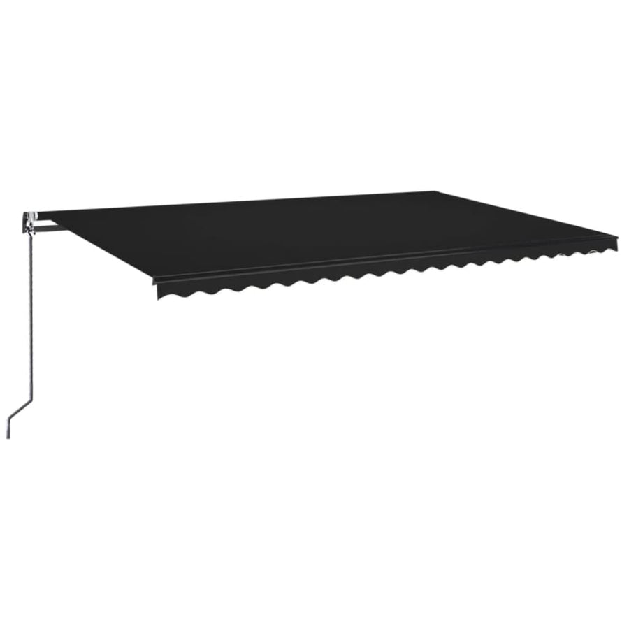 Luifel automatisch met LED en windsensor 500x350 cm antraciet