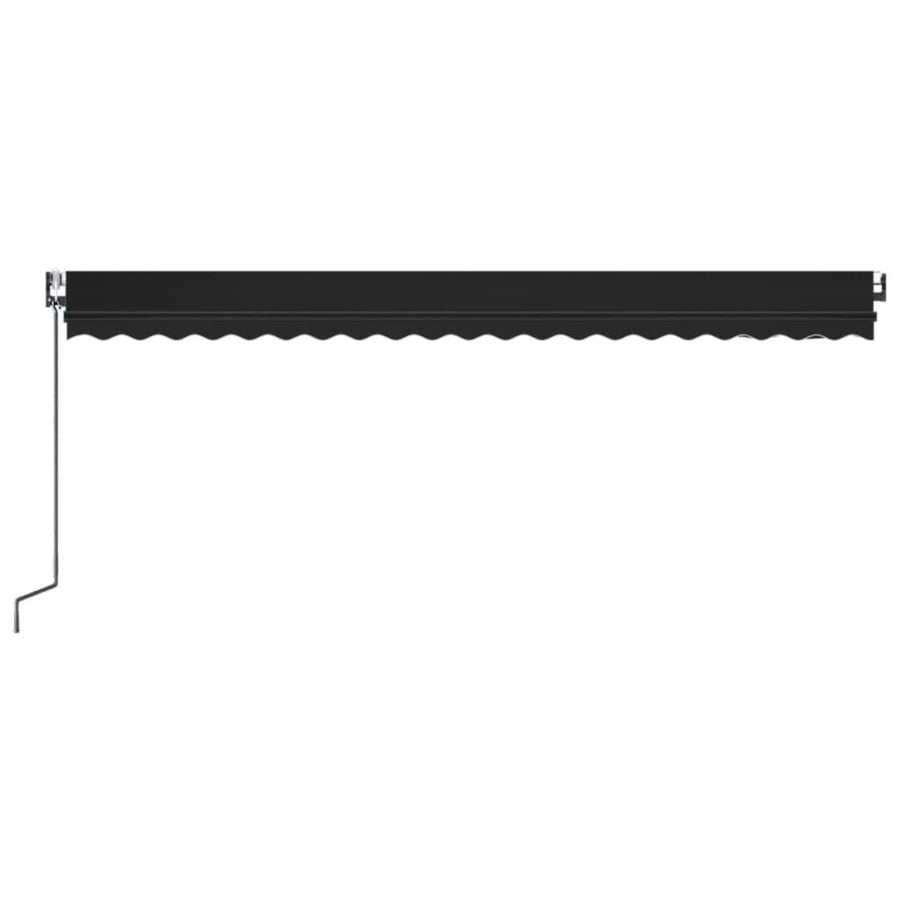 Luifel automatisch met LED en windsensor 500x350 cm antraciet