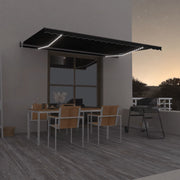 Luifel automatisch 500x350 cm antraciet met LED en windsensor